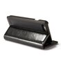 Caseme Oil Wallet &eacute;tui en cuir compatible avec iPhone 7 8 SE 2020 SE 2022 - Biblioth&egrave;que Noir