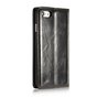 Etui portefeuille en cuir Caseme Oil iPhone 7 8 SE 2020 SE 2022 - Biblioth&egrave;que Noir