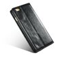 Caseme Oil Wallet &eacute;tui en cuir compatible avec iPhone 6 Plus 6s Plus - Biblioth&egrave;que Noir