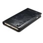 Caseme Oil Wallet &eacute;tui en cuir compatible avec iPhone 6 Plus 6s Plus - Biblioth&egrave;que Noir