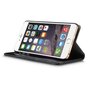 Caseme Oil Wallet &eacute;tui en cuir compatible avec iPhone 6 Plus 6s Plus - Biblioth&egrave;que Noir