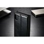 Caseme Oil Wallet &eacute;tui en cuir compatible avec iPhone X XS - Biblioth&egrave;que Noir