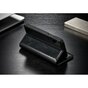 Caseme Oil Wallet &eacute;tui en cuir compatible avec iPhone X XS - Biblioth&egrave;que Noir