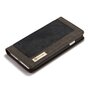 Caseme Canvas Wallet &Eacute;tui en tissu la biblioth&egrave;que compatible avec iPhone 6 6s - Gris Cendr&eacute; Charbon
