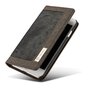 Caseme Canvas Wallet &Eacute;tui en tissu la biblioth&egrave;que compatible avec iPhone 6 6s - Gris Cendr&eacute; Charbon