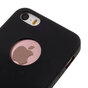 Coque en silicone compatible avec iPhone 5 5s SE 2016 coque noire