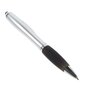 stylet et stylo &agrave; bille 2 en 1 pour &eacute;criture et fonctionnement sur &eacute;cran tactile - noir et argent