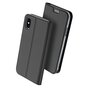 DUX DUCIS Skin Pro Series - &eacute;tui en cuir compatible avec iPhone X XS - gris