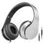 Casque st&eacute;r&eacute;o filaire supra-auriculaire i60 - Microphone Argent M&eacute;tallis&eacute;