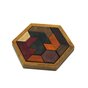 Puzzle Hexagone en Bois - Puzzle de r&eacute;flexion - Jeu difficile et sympa comme cadeau