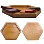 Puzzle Hexagone en Bois - Puzzle de r&eacute;flexion - Jeu difficile et sympa comme cadeau