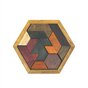 Puzzle Hexagone en Bois - Puzzle de r&eacute;flexion - Jeu difficile et sympa comme cadeau