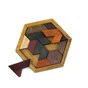 Puzzle Hexagone en Bois - Puzzle de r&eacute;flexion - Jeu difficile et sympa comme cadeau