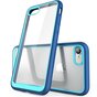 Coque TPU hybride transparente pour iPhone 7 8 SE 2020 SE 2022 - Bleu