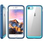 Coque TPU hybride transparente pour iPhone 7 8 SE 2020 SE 2022 - Bleu