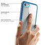 Coque TPU hybride transparente pour iPhone 7 8 SE 2020 SE 2022 - Bleu