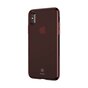 Baseus Simple Series transparent la coque compatible avec iPhone X XS - Rouge Transparent