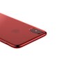 Baseus Simple Series transparent la coque compatible avec iPhone X XS - Rouge Transparent