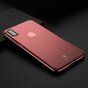 Coque iPhone X XS Baseus Simple Series transparente - Rouge Transparent