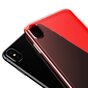 Baseus Simple Series transparent la coque compatible avec iPhone X XS - Rouge Transparent