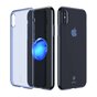 Coque iPhone X XS Baseus Simple Series transparente - Bleu