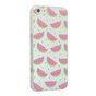 Coque en past&egrave;que TPU pour iPhone 5 / 5s et SE 2016 Housse transparente pour fruits vert rose