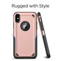 Coque iPhone X XS antichoc Pro Armor - Housse de protection en or rose - Protection suppl&eacute;mentaire