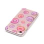Coque transparente donuts compatible avec iPhone 7 8 SE 2020 SE 2022 - Violet Rose Transparent