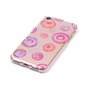 Coque transparente donuts compatible avec iPhone 7 8 SE 2020 SE 2022 - Violet Rose Transparent