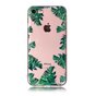 Coque transparente en TPU feuilles compatible avec iPhone 7 8 SE 2020 SE 2022 coque Palm Jungle - Vert Transparent