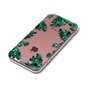 Coque transparente en TPU feuilles compatible avec iPhone 7 8 SE 2020 SE 2022 coque Palm Jungle - Vert Transparent