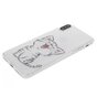 Coque transparente chat la coque compatible avec iPhone X XS - Blanc Gris Transparent