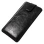 Etui universel en cuir noir pour iPhone - Max. 6,7 pouces