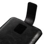 &Eacute;tui universel en cuir noir compatible avec iPhone - Max. 6,7 pouces