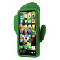 Coque iPhone X XS en silicone 3D cactus - Vert