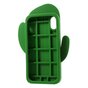 Coque iPhone X XS en silicone 3D cactus - Vert