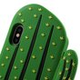 Coque iPhone X XS en silicone 3D cactus - Vert