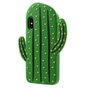 Coque iPhone X XS en silicone 3D cactus - Vert