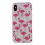 Coque iPhone X XS flamants roses TPU - Transparente