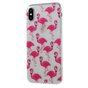 Coque iPhone X XS flamants roses TPU - Transparente