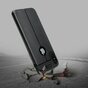 Cuir Litchi Grain la coque TPU compatible avec iPhone X XS - Noir