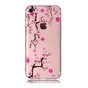 Coque TPU branches de fleurs roses iPhone 7 8 SE 2020 SE 2022 - Transparente