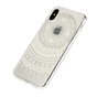 Mandala Transparent &eacute;tui rigide hybride en TPU compatible avec iPhone X XS - Blanc