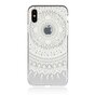 Mandala Transparent &eacute;tui rigide hybride en TPU compatible avec iPhone X XS - Blanc