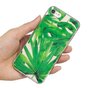 Coque TPU Feuilles Tropicales compatible avec iPhone 7 8 SE 2020 SE 2022 - Vert Transparent