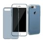 Coque transparente Baseus Simple Series compatible avec iPhone 7 Plus 8 Plus - Bleu