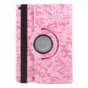 Coque rotative Flower iPad 2017 2018 - Rose