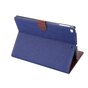 Housse en cuir denim compatible avec iPad 2017 2018 - Bleu Marron