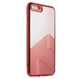 Coque en TPU Sulada Transparent pour iPhone 7 Plus 8 Plus - Rouge M&eacute;tallis&eacute;
