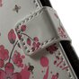 Blossom Bees compatible avec iPhone 5 5s SE 2016 &eacute;tui portefeuille en cuir artificiel - Rose Blanc